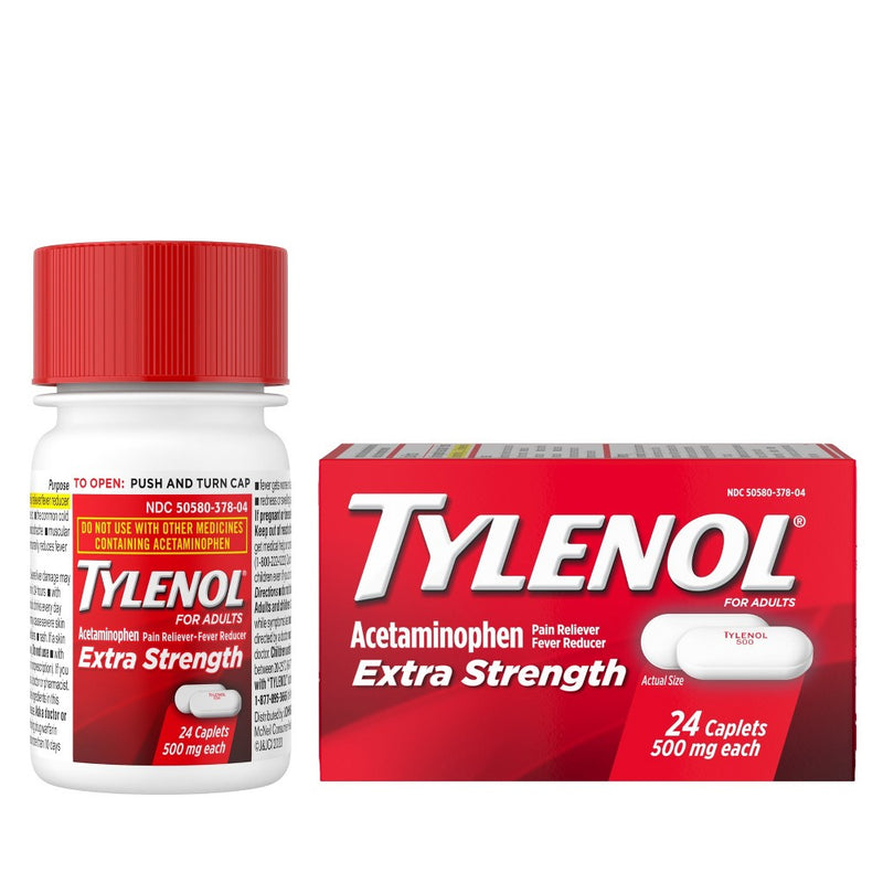 Tylenol Extra Strength Pain Reliever and Fever Reducer Caplets - Acetaminophen - 24ct