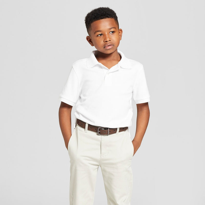 Boys' Laser Cut Reversible Belt - Cat & Jack Black/Brown L