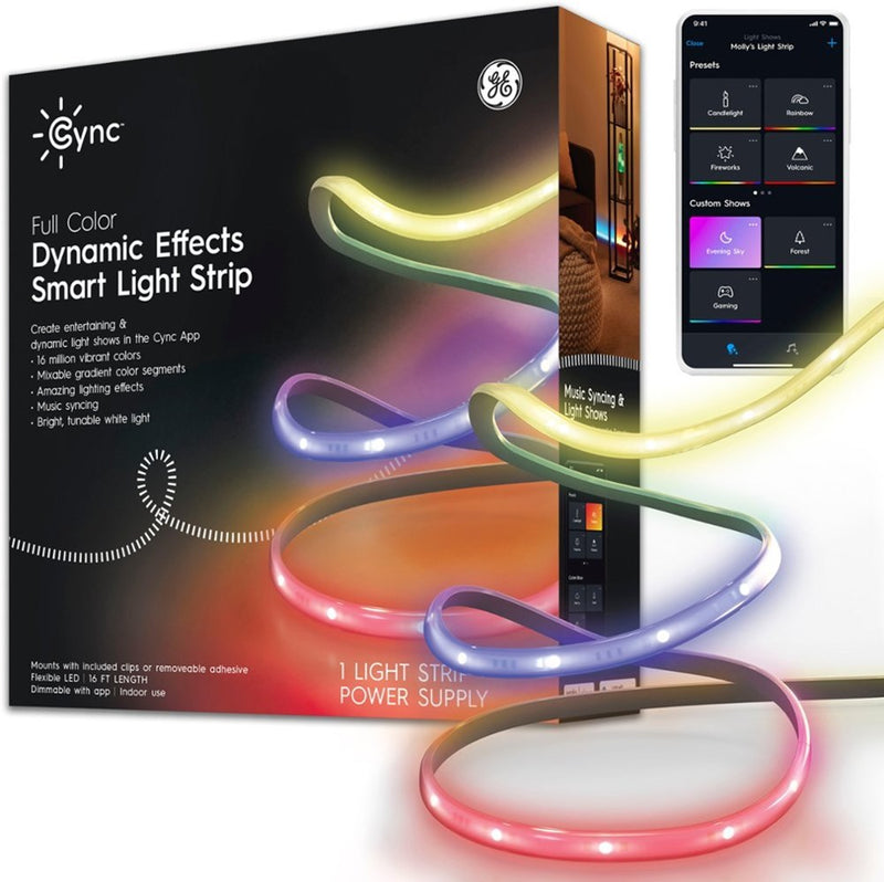 GE 16' Cync Dynamic Effects Smart LED Light Strip