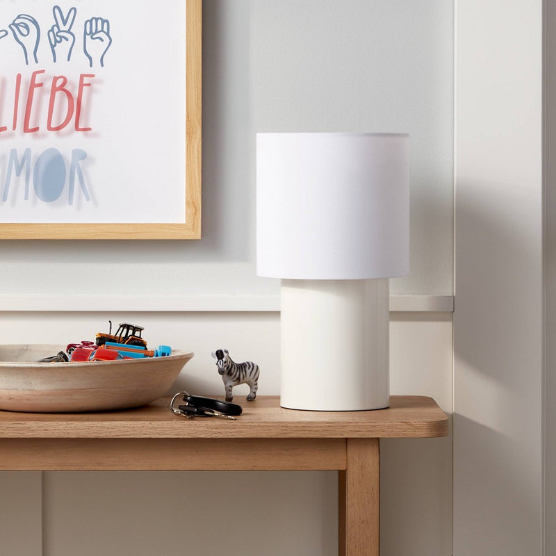 Modern Metal Kids' Table Lamp (Includes LED Light Bulb) White - Pillowfort