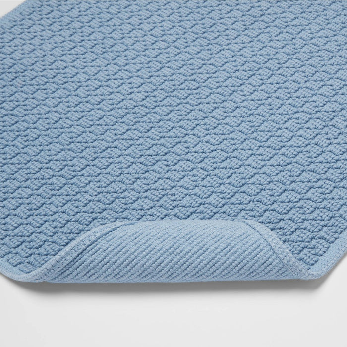 20"x34" Antimicrobial Bath Mat Blue - Threshold