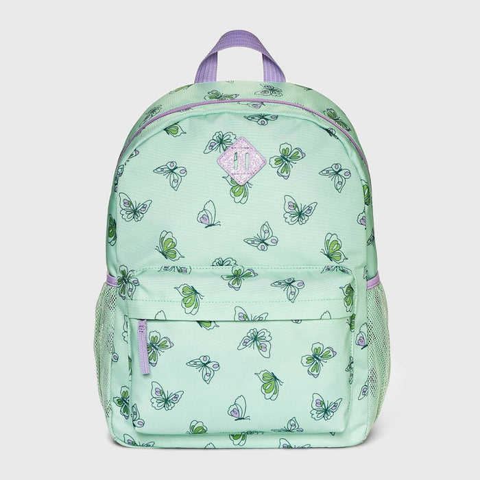 Kids' 16" Butterfly Printed Backpack - Cat & Jack Mint Green