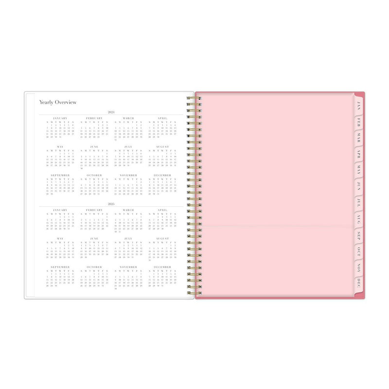 Rachel Parcell 2024 Planner 8.5"x11" Weekly/Monthly Wirebound Emily Pink
