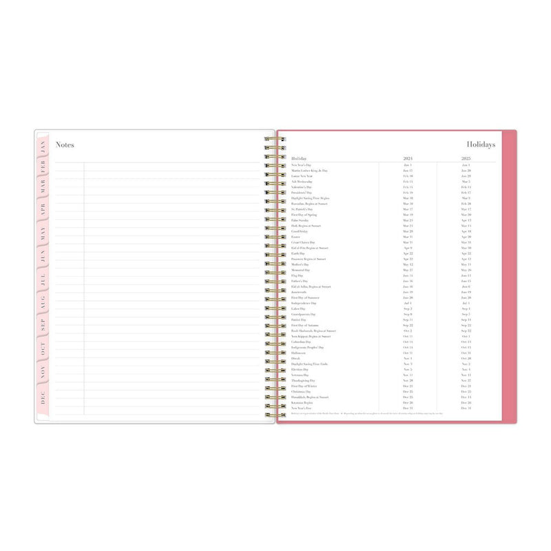 Rachel Parcell 2024 Planner 8.5"x11" Weekly/Monthly Wirebound Emily Pink