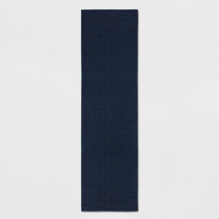 2'x7' Washable Solid Runner Rug Blue - Made By Design