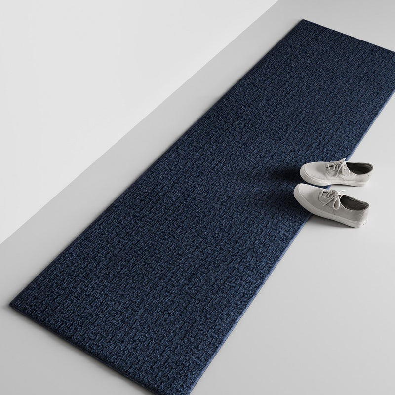 2'x7' Washable Solid Runner Rug Blue - Made By Design (LOCAL PICKUP ONLY)