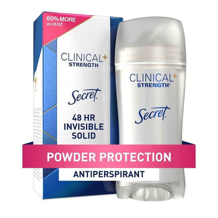Secret Clinical Strength Invisible Solid Antiperspirant and Deodorant for Women - Protecting Powder - 2.6oz