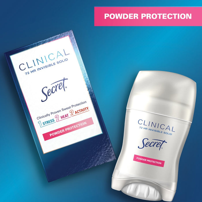 Secret Clinical Strength Invisible Solid Antiperspirant and Deodorant for Women - Protecting Powder - 2.6oz