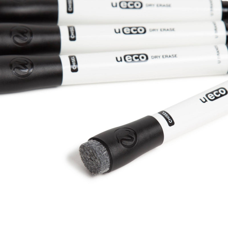 U Brands U Eco 4pk Dry Erase Markers Chisel Tip Black