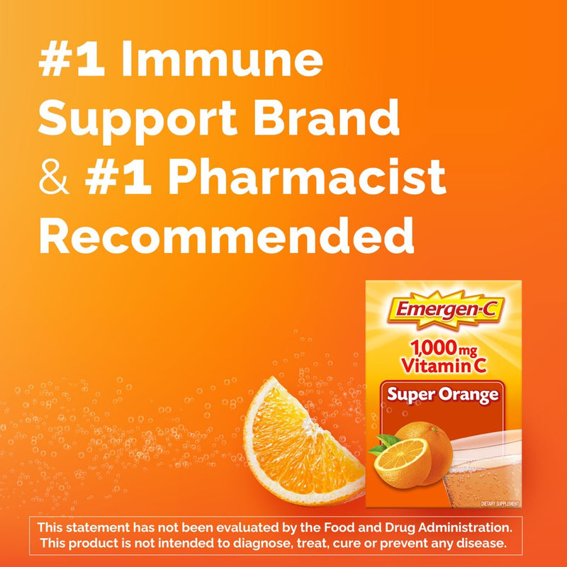 Emergen-C Vitamin C Supplement Drink Mix - Super Orange - 60ct