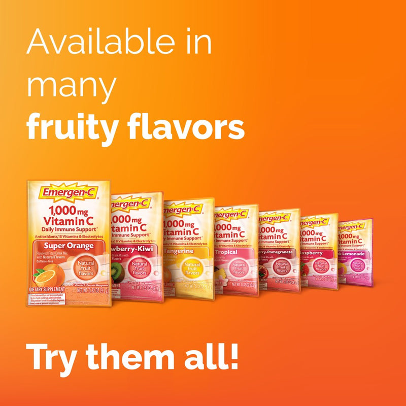 Emergen-C Vitamin C Supplement Drink Mix - Super Orange - 60ct