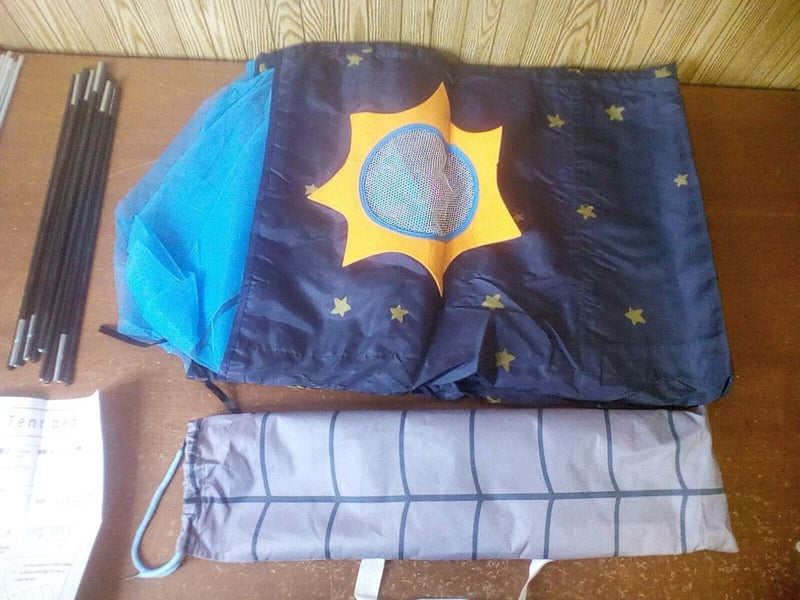 Kids Bed Tent Play Tent Portable Playhouse Twin Sleeping w/Carry Bag