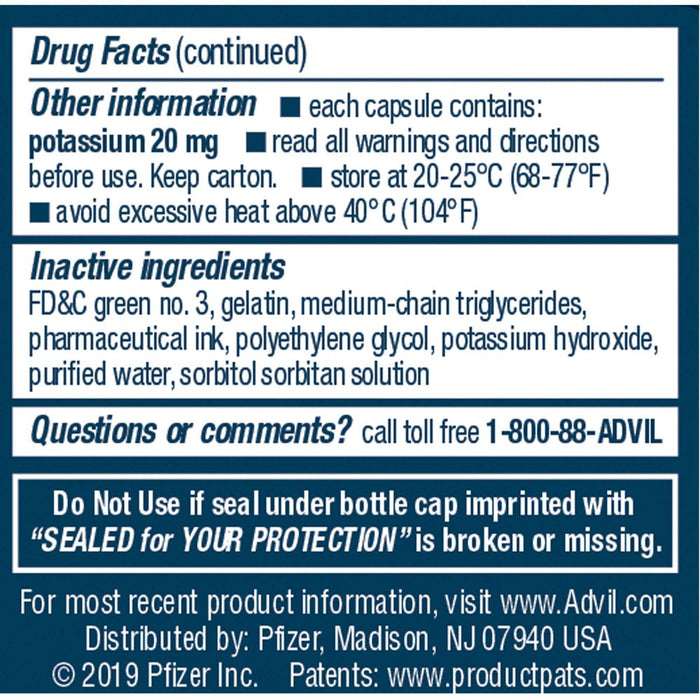 Advil Pain Reliever/Fever Reducer Liqui-Gel Minis - Ibuprofen (NSAID) - 20ct