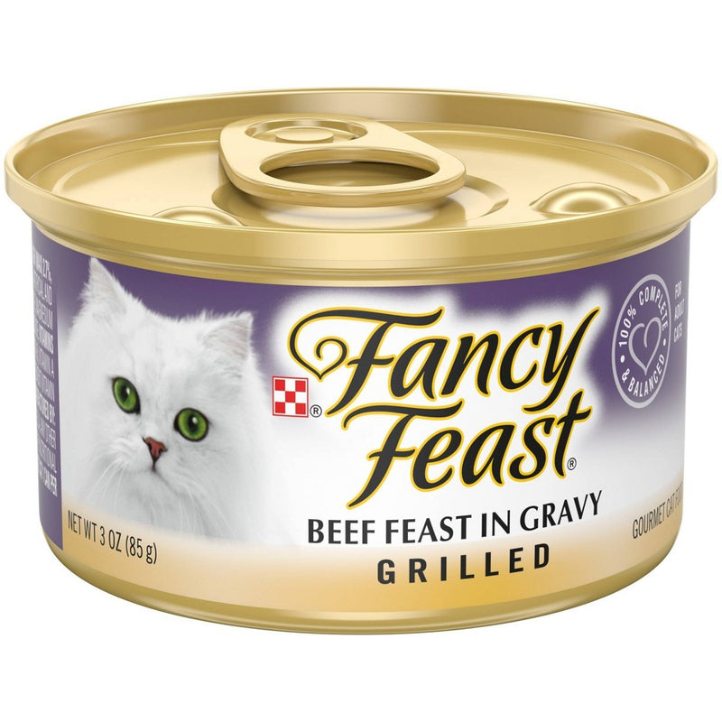 Purina Fancy Feast Grilled Gourmet Wet Cat Food Beef Feast In Gravy - 3oz