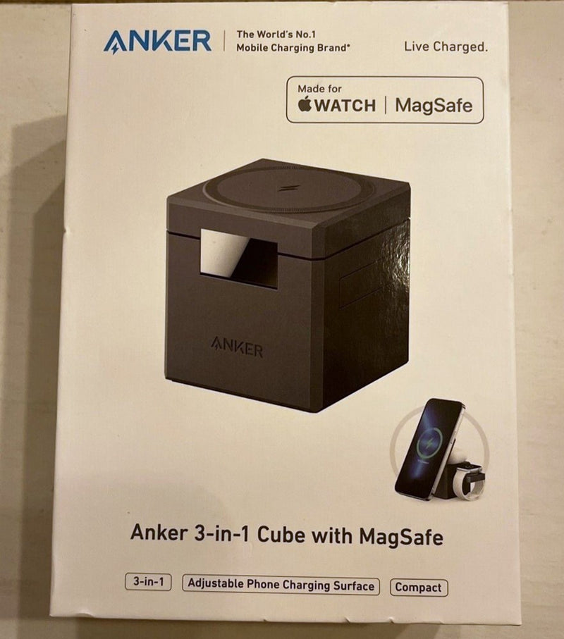 Anker 3-in-1 Cube with Magsafe - Black