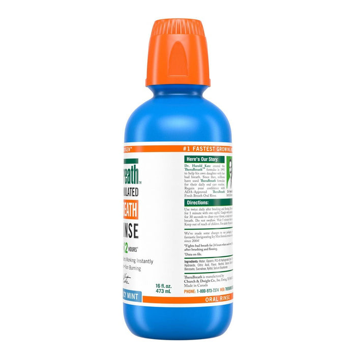 TheraBreath Fresh Breath Oral Rinse Icy Mint - 16 fl oz
