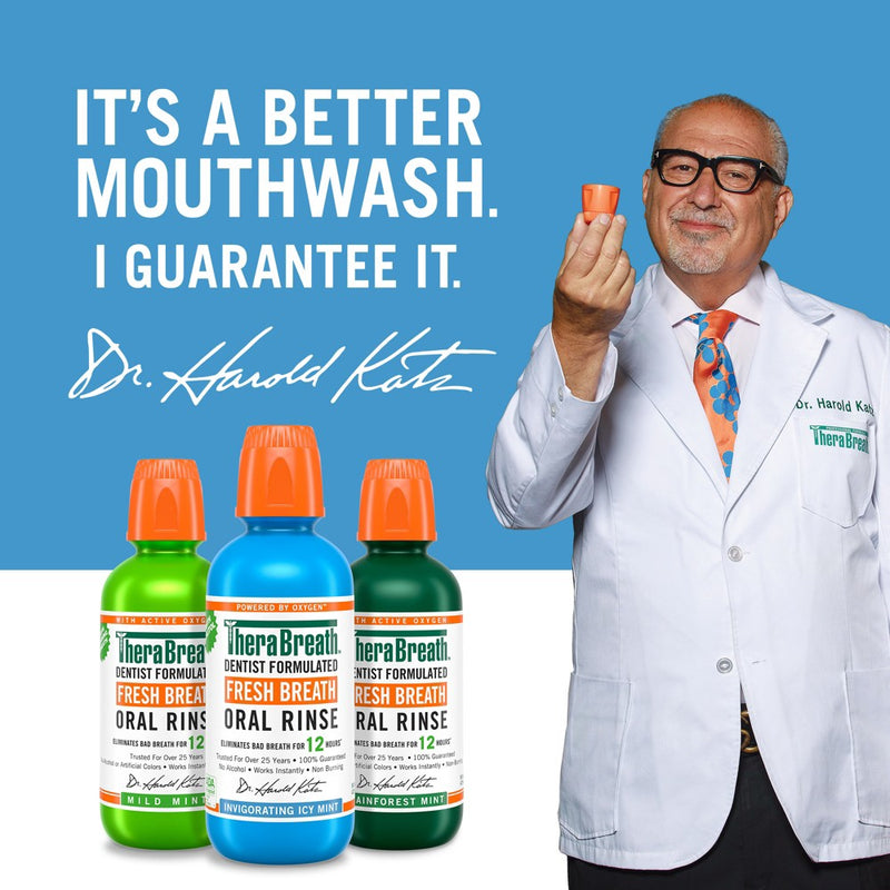 TheraBreath Fresh Breath Oral Rinse Icy Mint - 16 fl oz