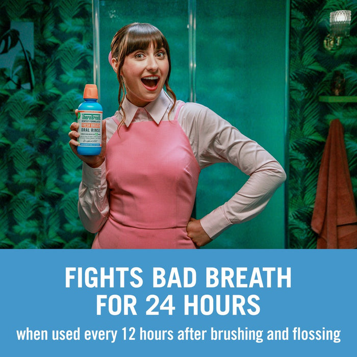 TheraBreath Fresh Breath Oral Rinse Icy Mint - 16 fl oz