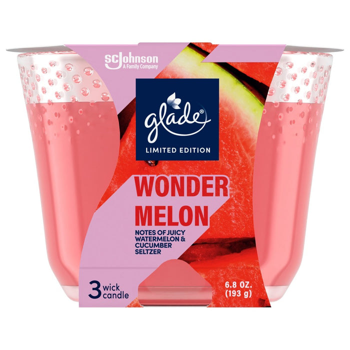 Glade 3 Wick Candle - Wonder Melon - 6.8oz