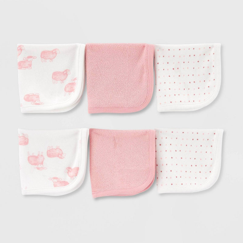 Carter's Just One You Baby Girls' Sheep Bath Towel - Pink