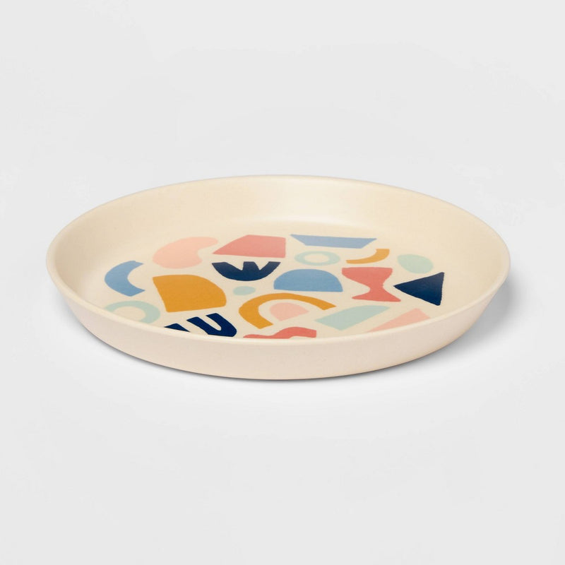 Kids' Bamboo Melamine Plate with Shapes - Pillowfort