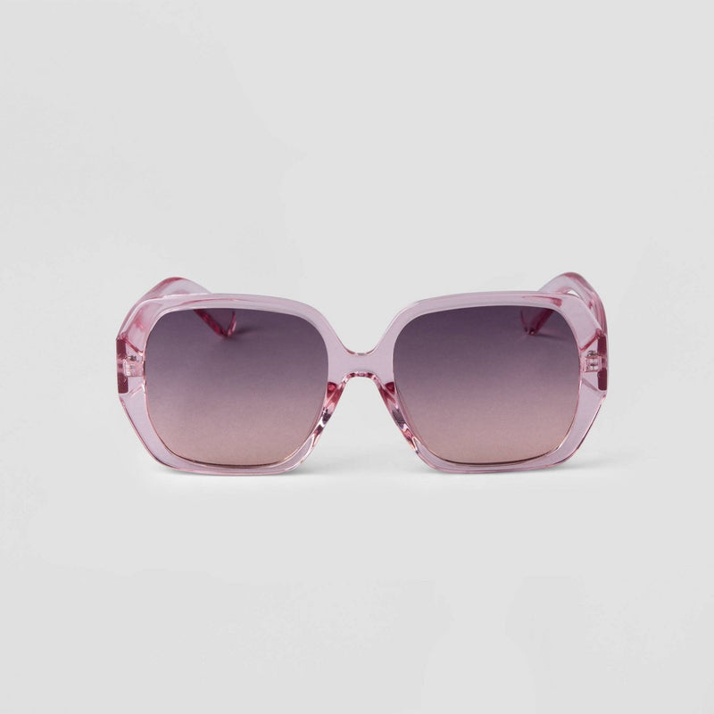 Women's Angular Butterfly Sunglasses - A New Day Pink