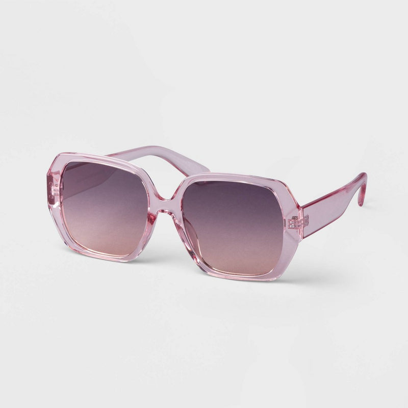 Women's Angular Butterfly Sunglasses - A New Day Pink