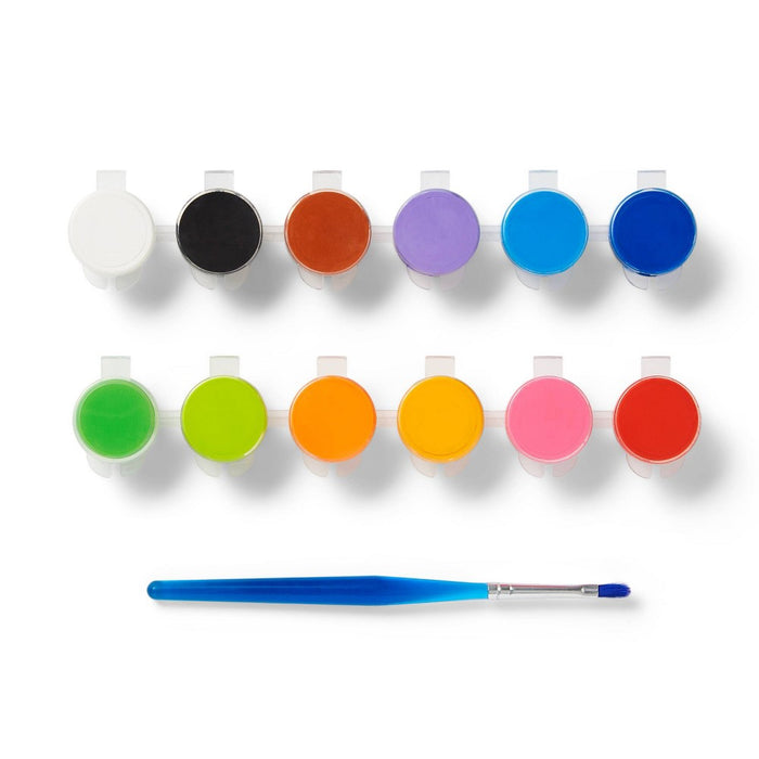 12ct Acrylic Paint Set with Paintbrush - Mondo Llama