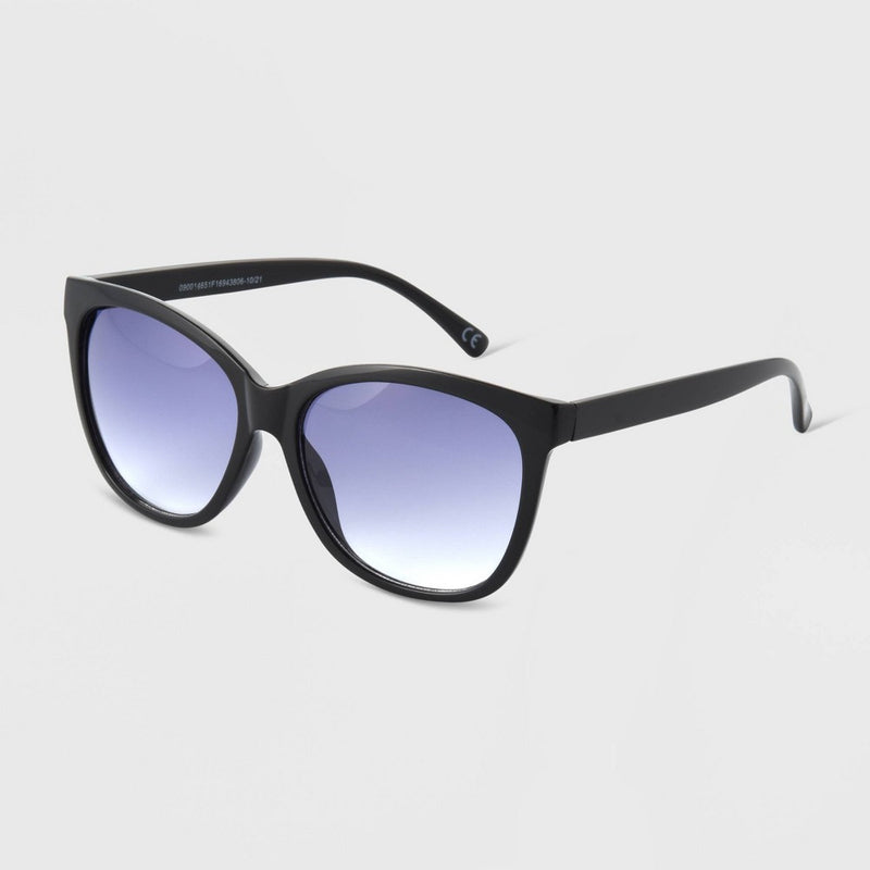 Women's Plastic Cateye Sunglasses - Universal Thread Black