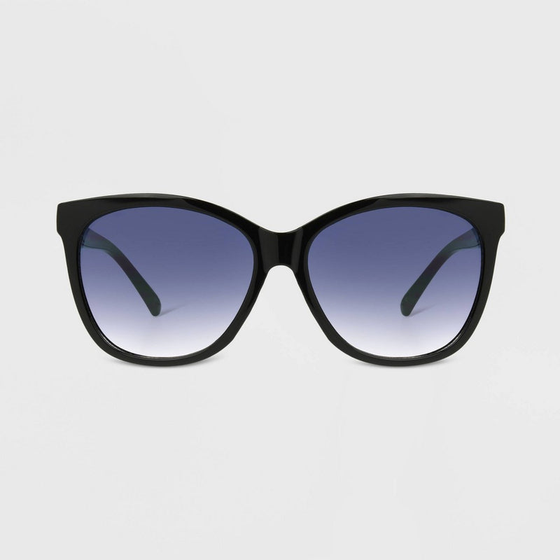 Women's Plastic Cateye Sunglasses - Universal Thread Black