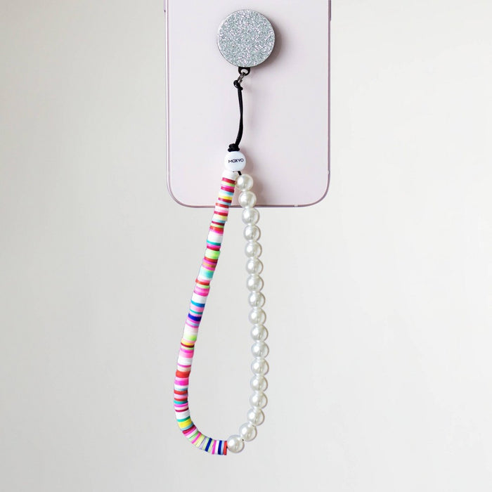 MOXYO Beaded Puka & Pearl Zigi Phone Strap
