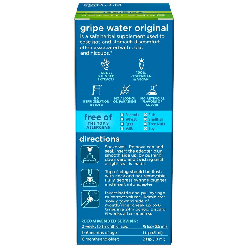 Mommy's Bliss Gripe Water for Babies with Gas, Colic or Stomach Discomfort - 4 fl oz