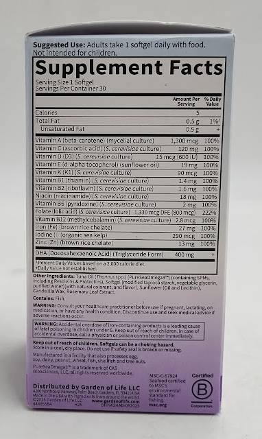 Garden of Life Dr. Formulated Prenatal Multi + DHA Softgels - 30ct EXP 08/2028