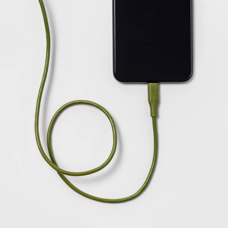 4' Lightning to USB-A Round Cable - heyday Olive Green