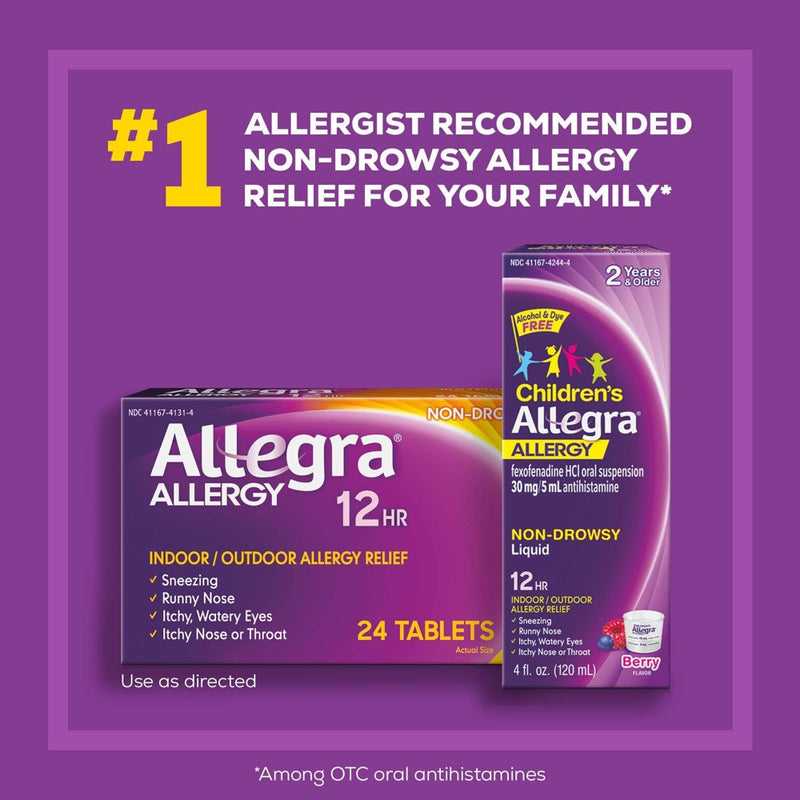 Allegra 12 Hour Allergy Relief Tablets - Fexofenadine Hydrochloride - 24ct