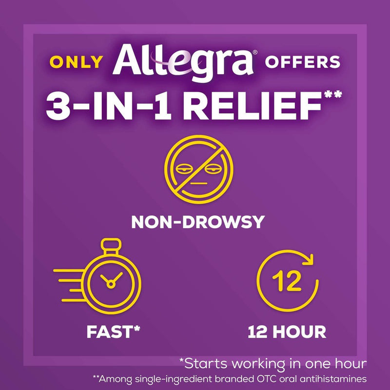 Allegra 12 Hour Allergy Relief Tablets - Fexofenadine Hydrochloride - 24ct