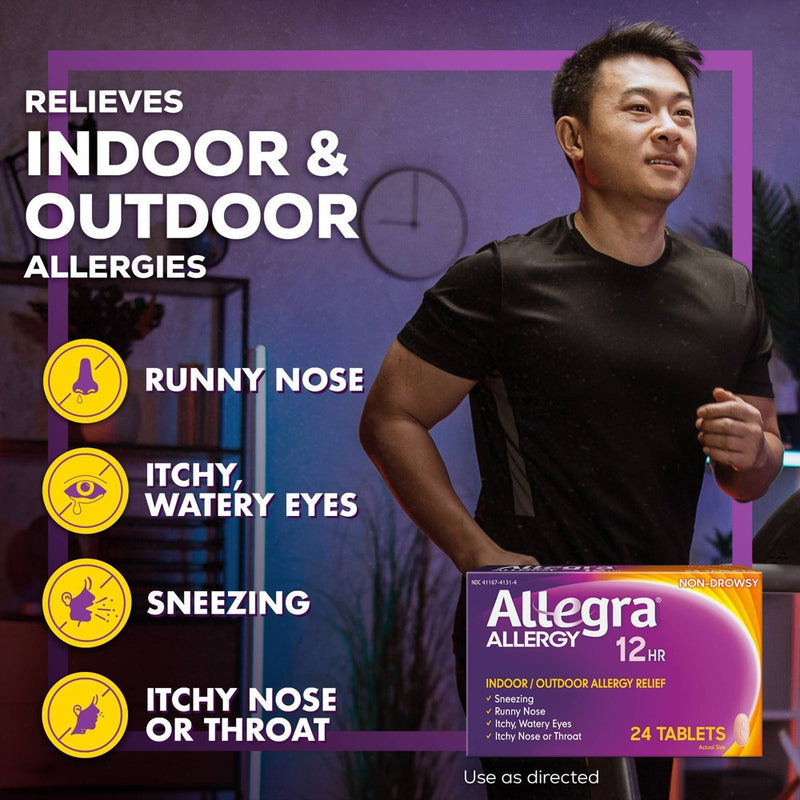 Allegra 12 Hour Allergy Relief Tablets - Fexofenadine Hydrochloride - 24ct