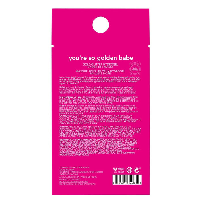 Holler and Glow You're So Golden Babe Under Eye Masks - 0.09oz/2pc