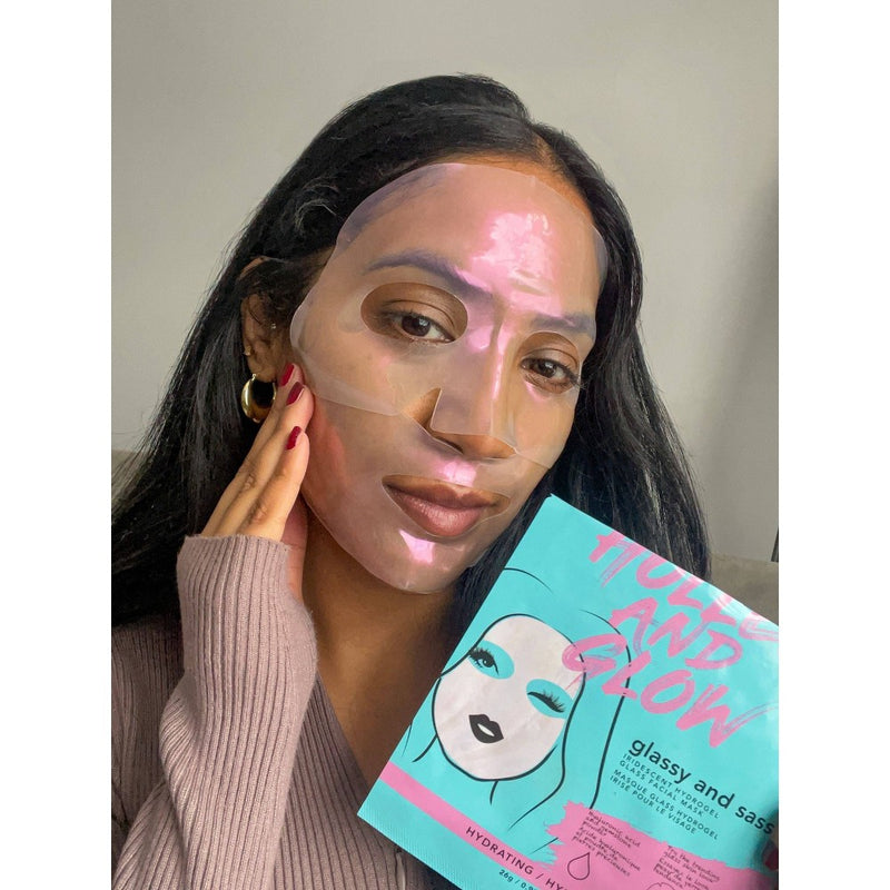 Holler and Glow Glassy and Sassy Iridescent Hydrogel Facial Mask - 0.78oz