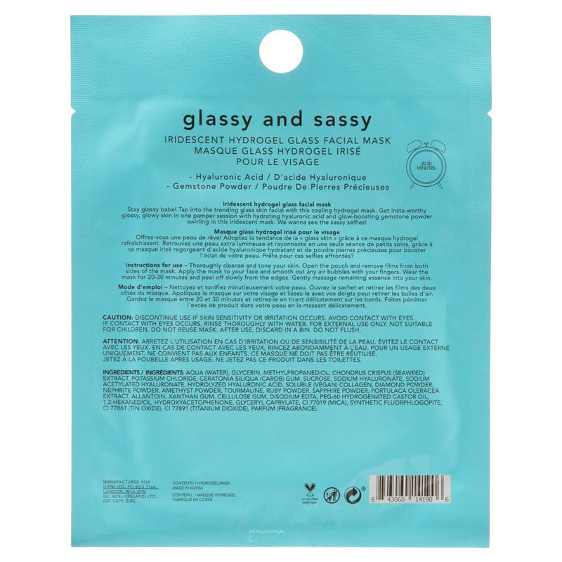 Holler and Glow Glassy and Sassy Iridescent Hydrogel Facial Mask - 0.78oz