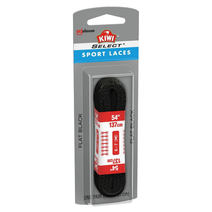 KIWI Select Sport Flat Laces - Black 54in