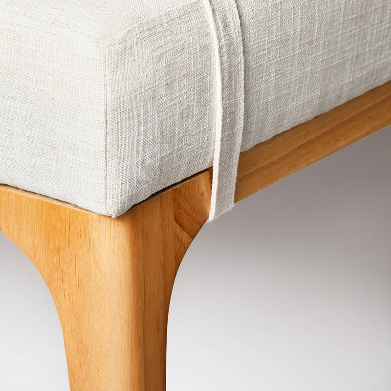 Randolph Bench with Bolster Pillows Linen (KD) - Threshold designed with Studio McGee (LOCAL PICKUP ONLY)