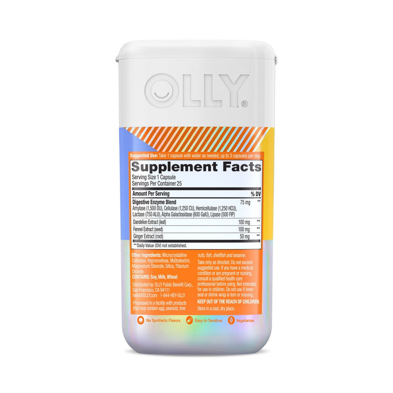 OLLY Beat the Bloat Supplement Capsules - 25ct