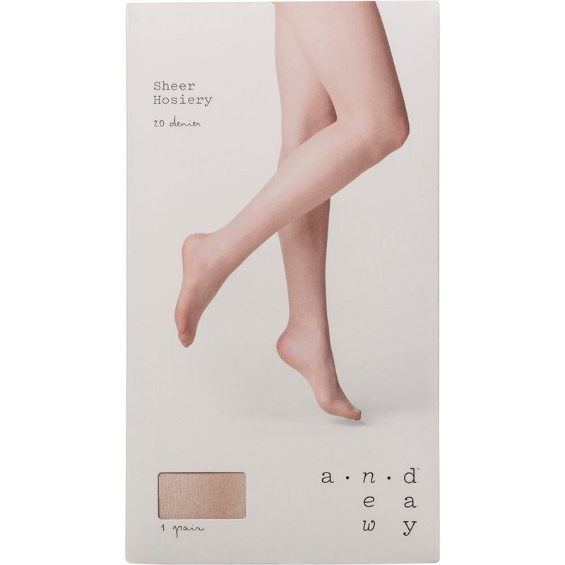 Women's Plus Size 20D Light Sheer Sparkle - A New Day Sand 1X-2X