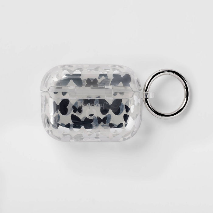 Apple AirPods Pro Gen 1/2 Hardshell Case with Clip - heyday Silver Butterfly