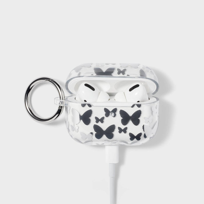 Apple AirPods Pro Gen 1/2 Hardshell Case with Clip - heyday Silver Butterfly