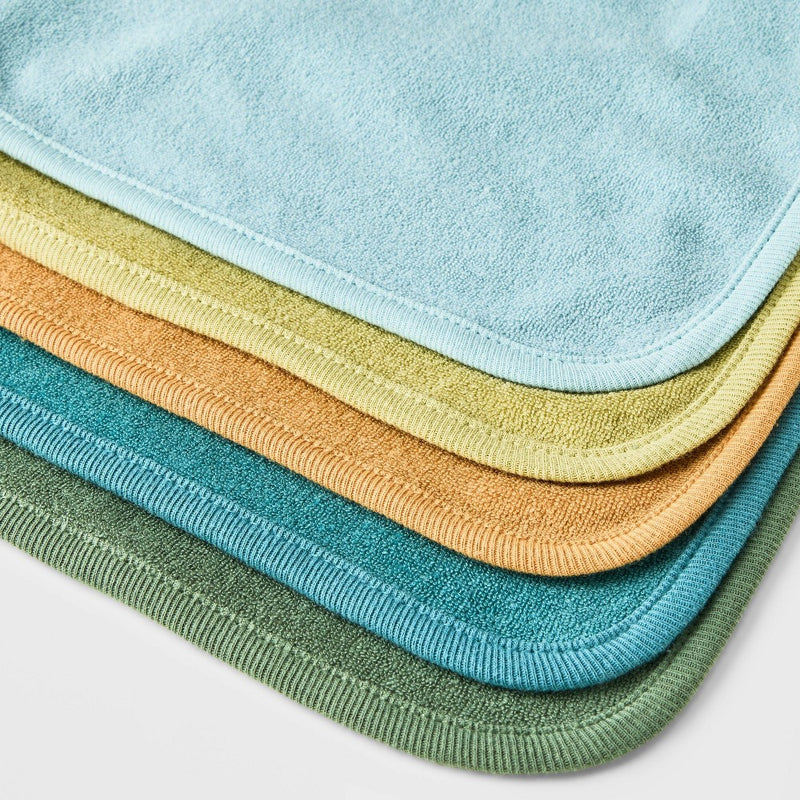 Baby Boys' 6pk Knit Wash Bath Towel - Cloud Island Olive Green