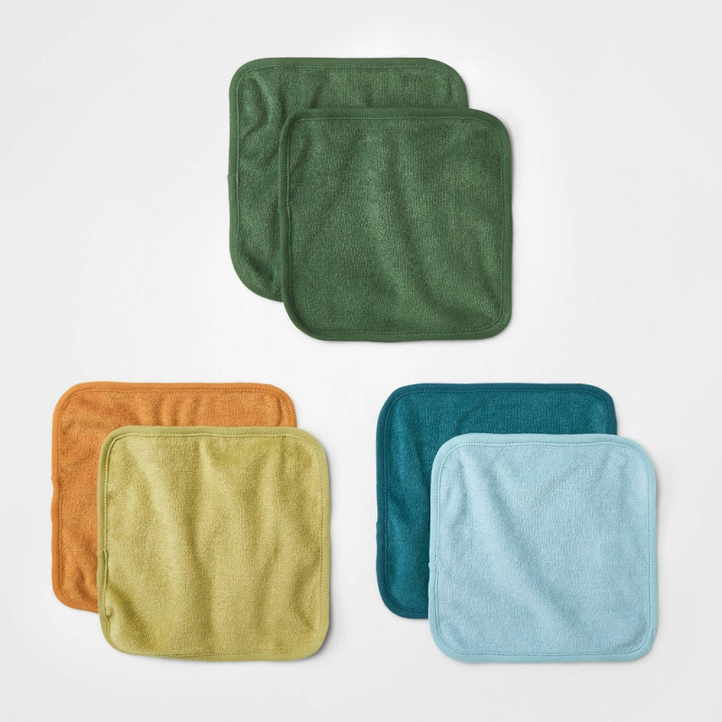 Baby Boys' 6pk Knit Wash Bath Towel - Cloud Island Olive Green