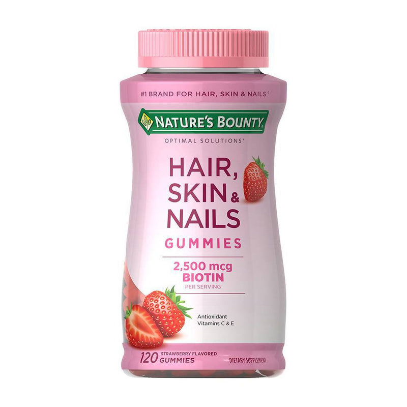 Nature's Bounty Hair, Skin & Nails Gummies with Biotin - Strawberry - 120ct