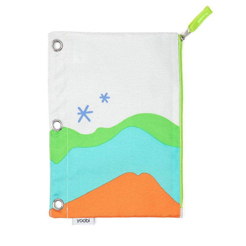 Single Zipper Pencil Case Abstract Mountains - Yoobi